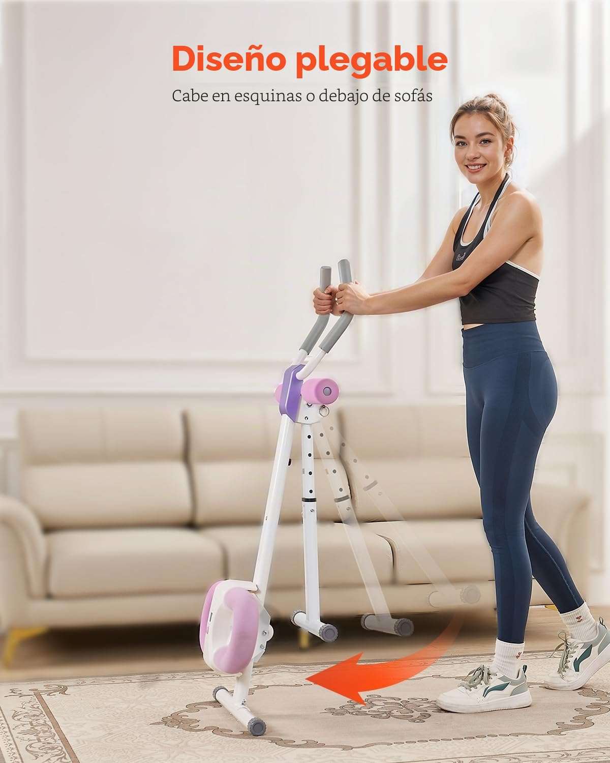 VEVOR Máquina de Ejercicios Abdominales Equipo de Entrenamiento Abdominal para Gimnasio en Casa Capacidad de Peso de 150 kg Máquina de Ejercicios Abdominales para Entrenamiento de Fuerza Ajustable