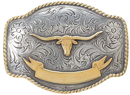 Nocona Men's Steer Ribbon Buckle, Multi/Color, One Size