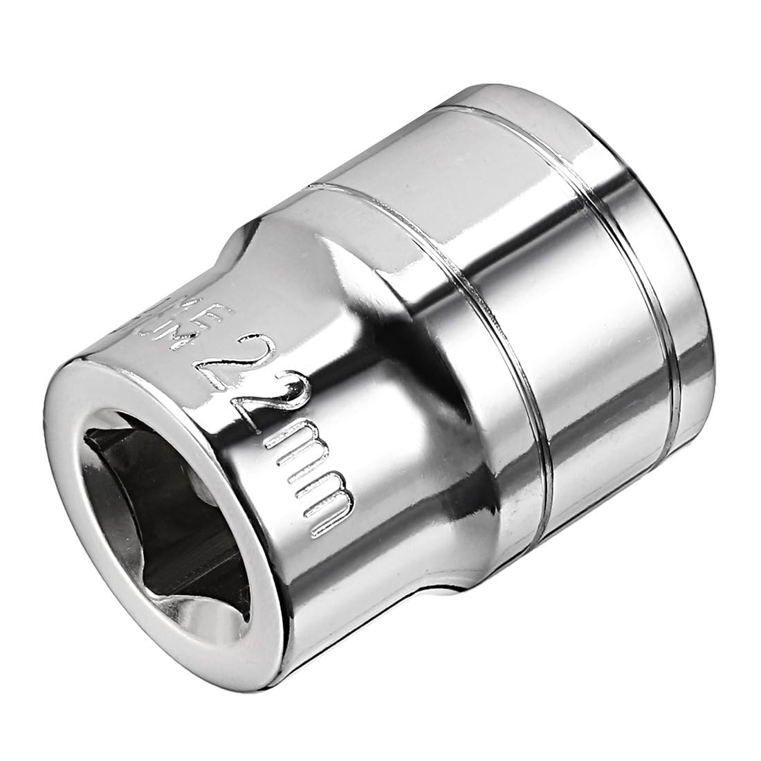 TA-VIGOR 1/2-Inch Drive 22mm 6-Point Shallow Socket, Metric, Cr-V Drive Socket for Auto Repairing and Household