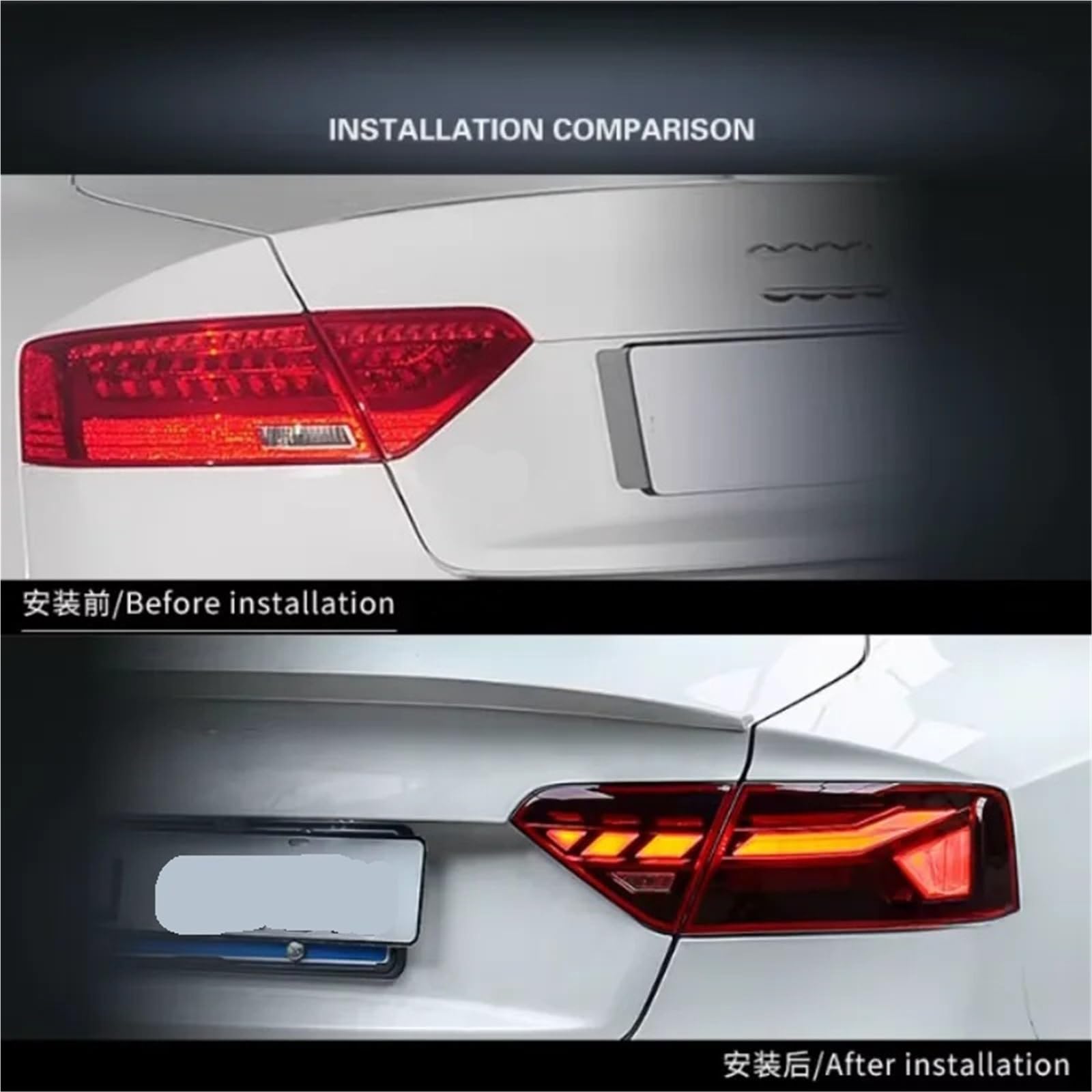 luces de funcionamiento Conjunto luces traseras para A5 2008-2016 S5, luces dinámicas circulación diurna, piezas lámpara para automóvil Luces Remolque