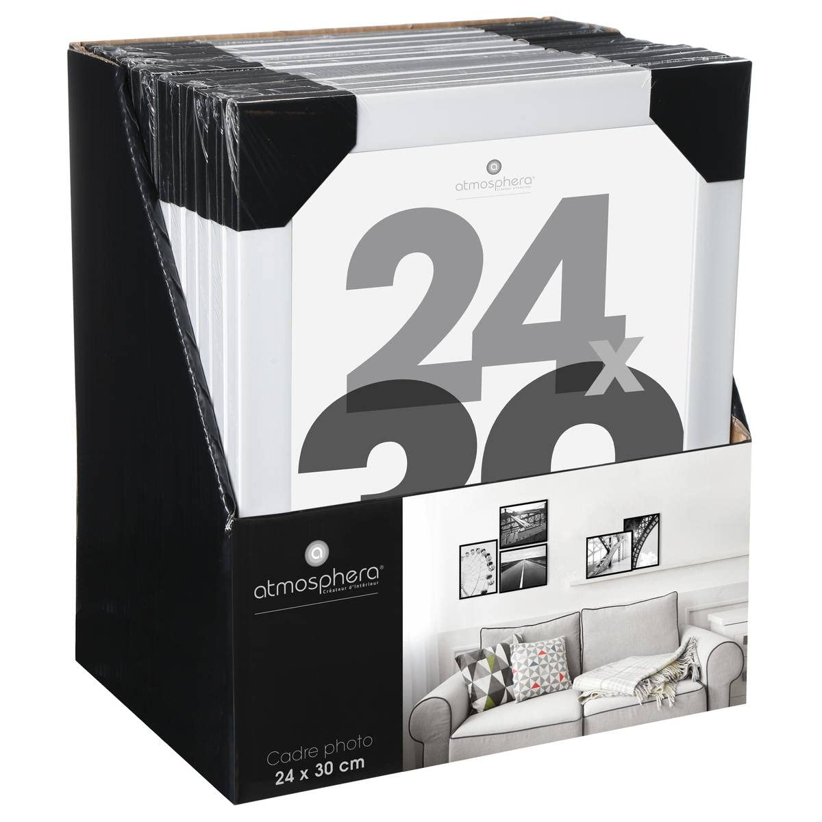 Cadre Photos Et Affiches Bois Blanc 24x30 Cm, Fabriqué En France