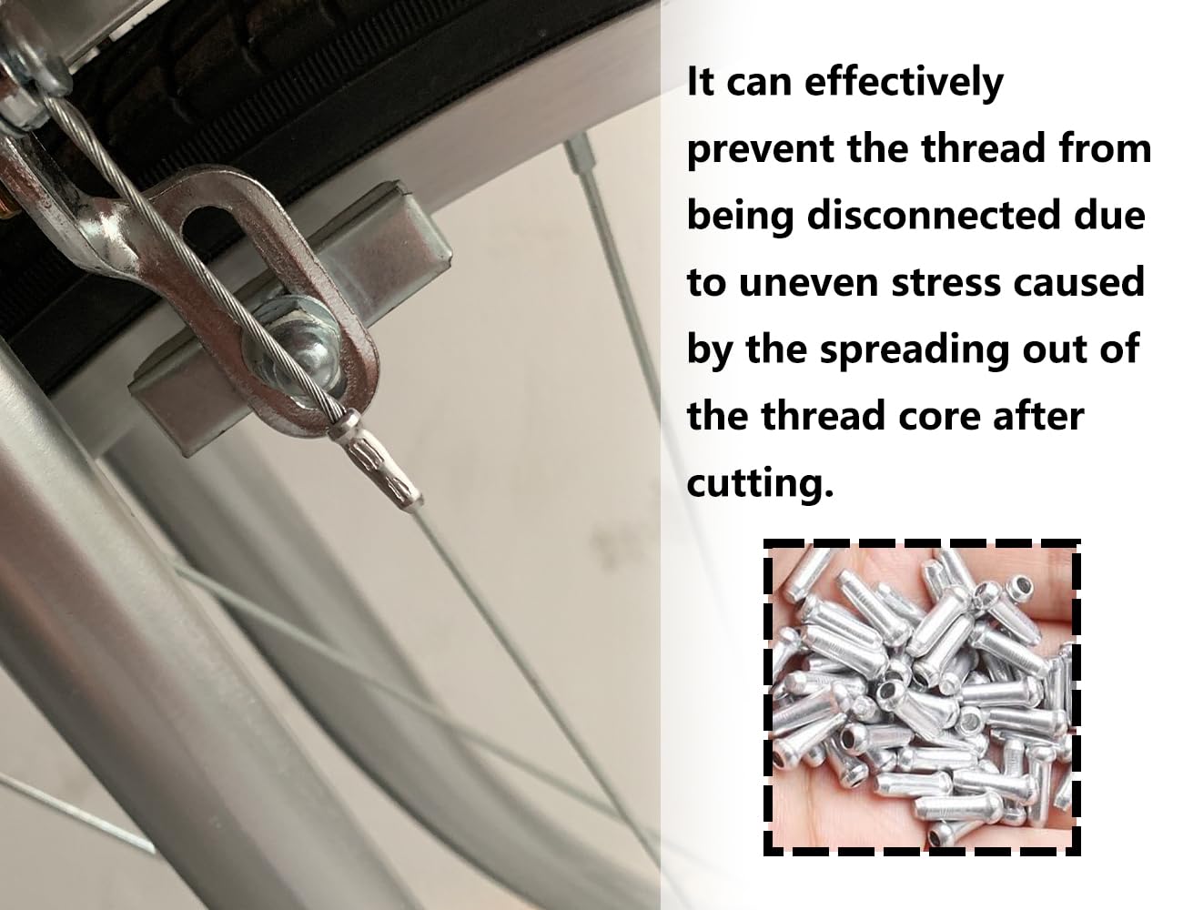 100 Embouts De Câble Aluminium – Pour Frein Et Vitesse Vélo – Bouchons De Gaine