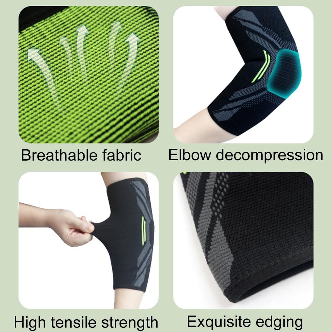 DKDXID 2pcs Gomitiere Palestra Bodybuilding Compressione Gomitiera Tendinite Sportiva Gomitiera Palestra Uomo Donna Fascia Gomito Tennista Gomitiera Epicondilite Manicotto Tutore Gomito Tendinite-L