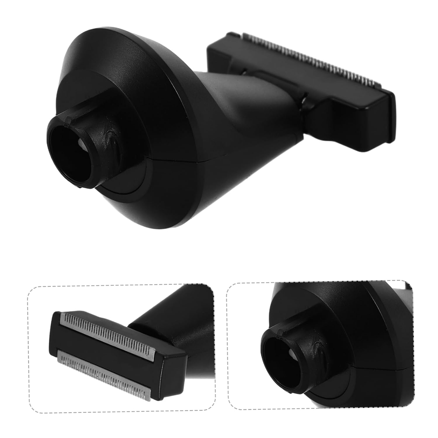 Electric Shaver Replacement Heads Stainless Steel Black Plastic for Men