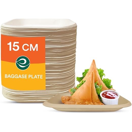 ECO SOUL Disposable Bagasse Plates 6 inch