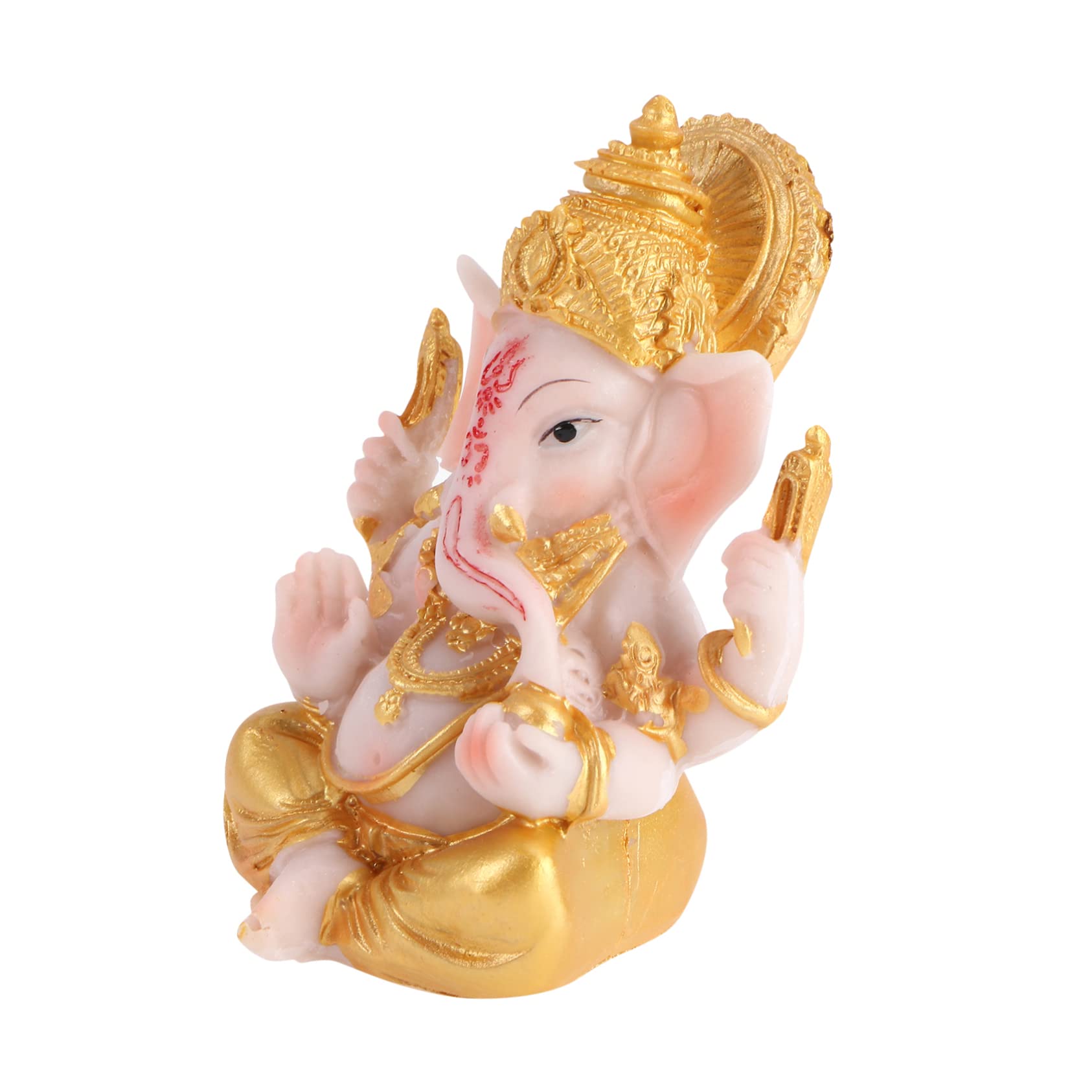 NOLITOY 3pcs Palm Buddha Ornament Diwali Gifts Figurine Hindu Buddha Statue Buddha Durga Statue Lucky Hindu Figurines Elephant Decorations Suite Office Resin Jesus