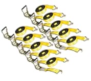 Mytee Products Ratchet Tie-Down Straps with Wire Hook, 2