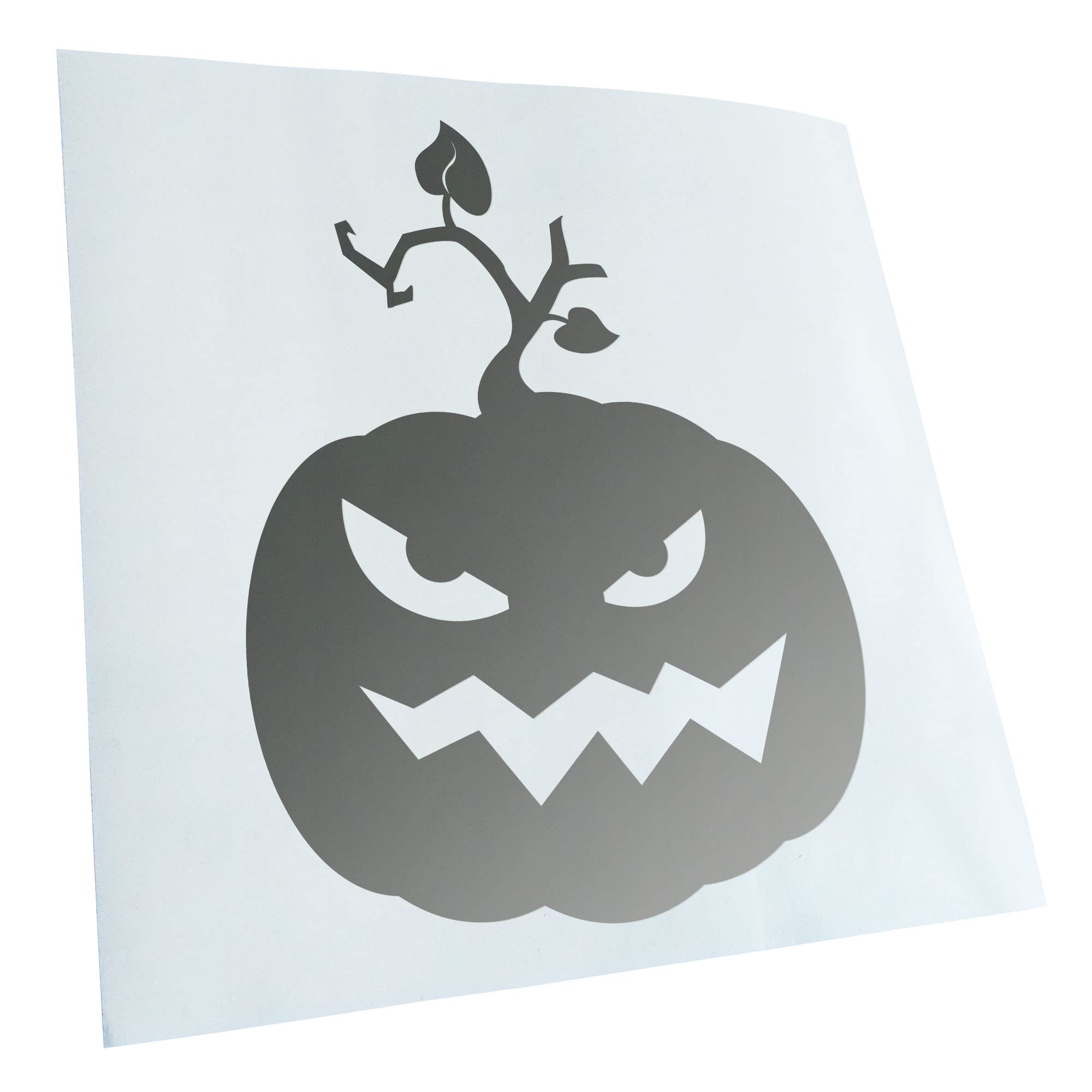 Kiwistar - Car Sticker - Silver - 40 x 31 cm Evil Pumpkin Evil Horror Pumpkin - Rear Window Car Sticker Weatherproof for Car Truck Moped Truck - Sticker Exterior Self-Adhesive Tuning Accessories for