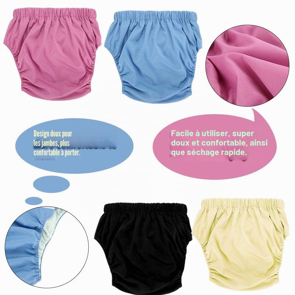 Couches Pour Adultes, Couches En Tissu Adulte Réutilisables Anti Side Leakage Nappy Cloth Diapers Réglable Grande Couche, Pour Les Soins Aux Personnes Âgées Et Handicapées (Noir)