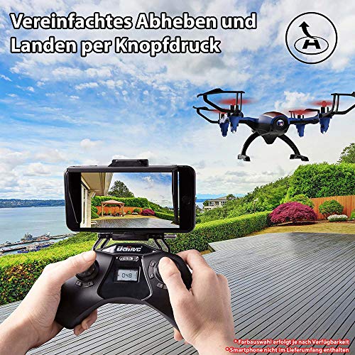 RC ferngesteuerte Drohne mit FPV WiFi 120° Weitwinkel Live HD-Kamera, Quadcopter mit Echtzeitübertragung, Drone mit Gravity-Sensor und APP-Steuerung, Spielzeug Quadrocopter für Kinder und Erwachsene – Bild 4