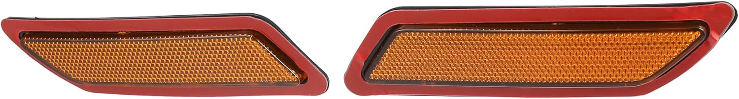 Bumper Reflector Side Marker 63147274521 63147274522 Front Reflector for BMW 328i 2012-2015 Plastic (Set of 2)