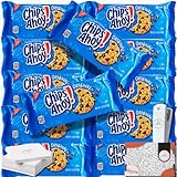 Chips Ahoy Original Chocolate Chip Cookies - 4 Cookies per pack - Snack bulk 12 Bag individually wrapped - Enjoy as a dessert, ice cream topper or a treat - Bundle By Drinkolin