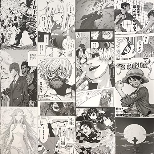 Kit de colagem de parede com imagem de anime 50 peças - Pôster estético de anime 10 x 15 cm, painéis
