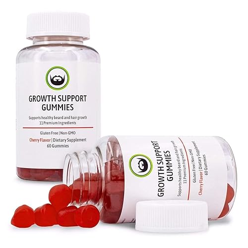 Miniatura 4 de Beard Organics Gomitas de apoyo al crecimiento  Biotina 10,000 mcg, OptiMSM patentado, vitamina E  Suplemento para el crecimiento de la barba para