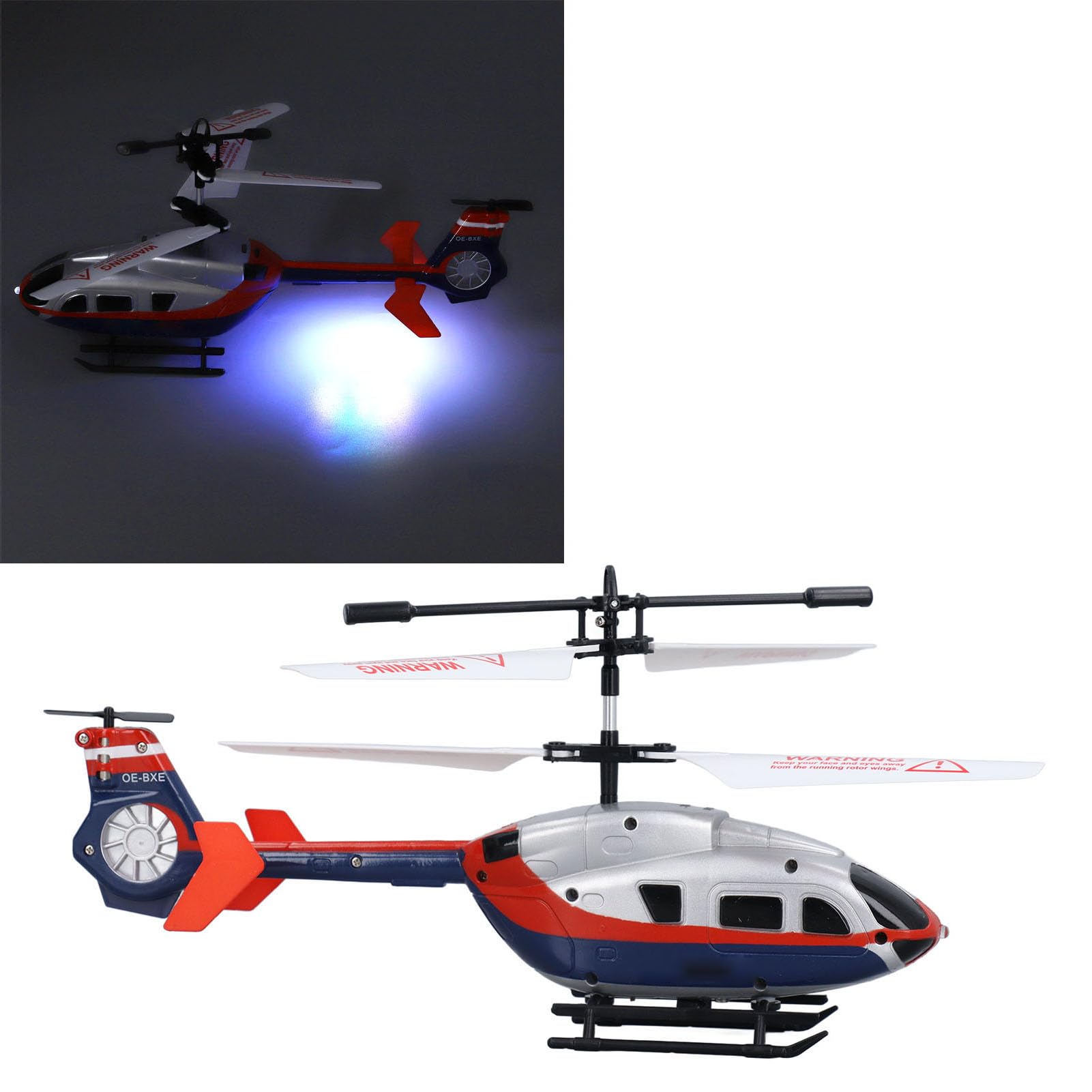 Gonetre Helicóptero De Control Remoto De Aleación a Prueba De Golpes con Carga USB, Avión De Juguete RC con Luces, Mantenimiento De Altitud para Adultos y Niños