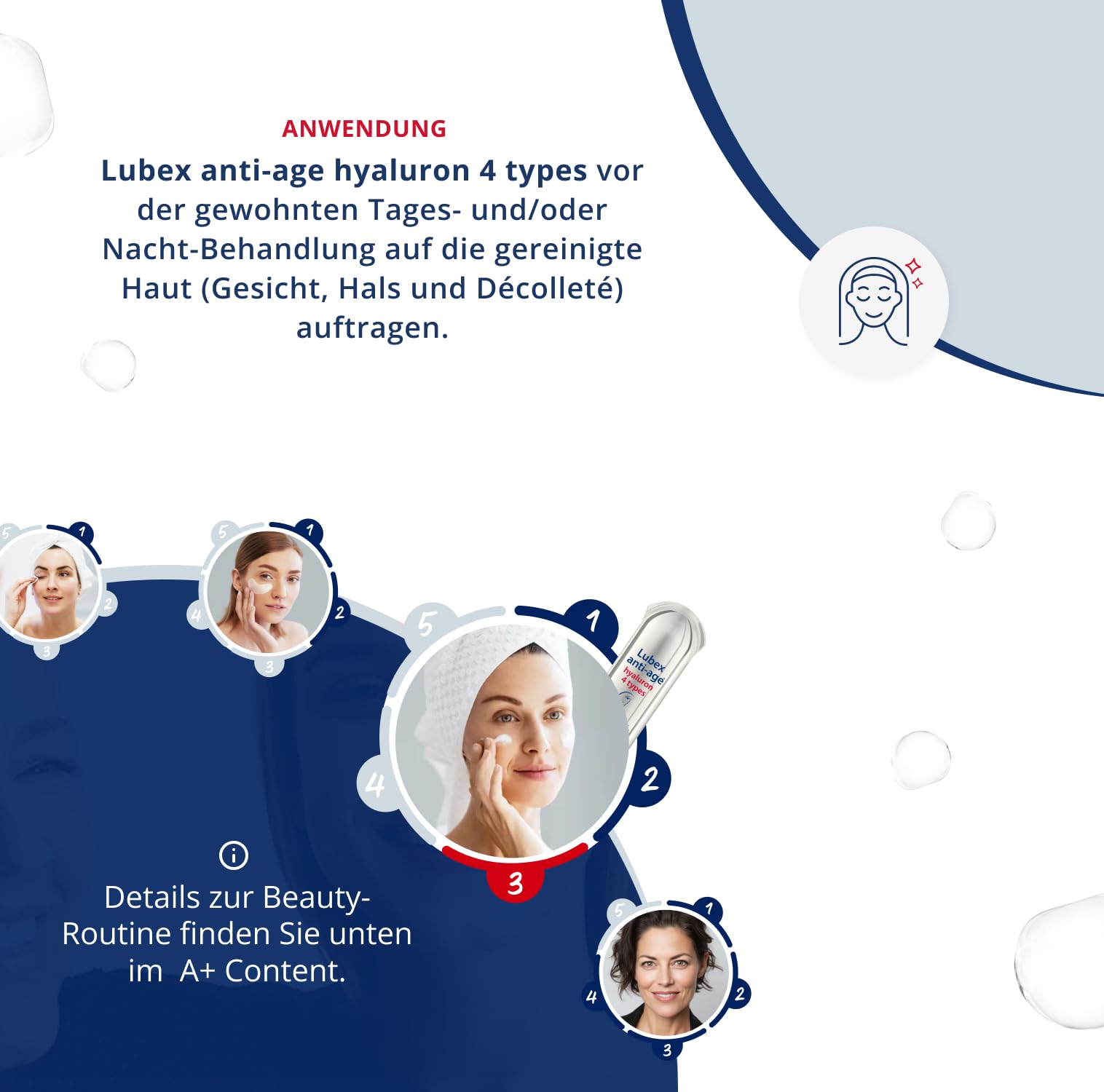 hyaluron 4 types intensive booster – Hyaluron Serum mit 4-fach Hyaluron-Komplex, hydratisiert intensiv und polstert Falten auf, für jeden Hauttyp, hergestellt in der Schweiz, 30ml