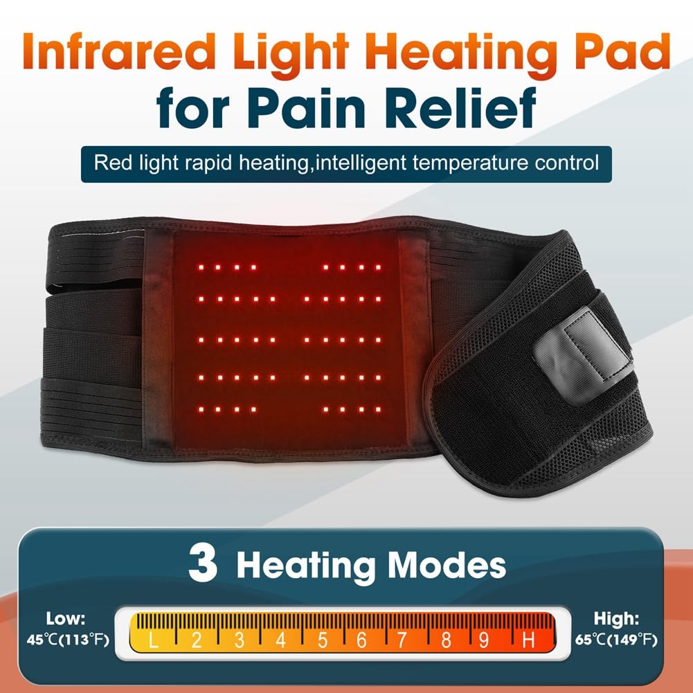 Cinturón de Soporte para la Cintura con Terapia de Temporizada y Masaje Vibratorio para Aliviar el Dolor de Espalda.