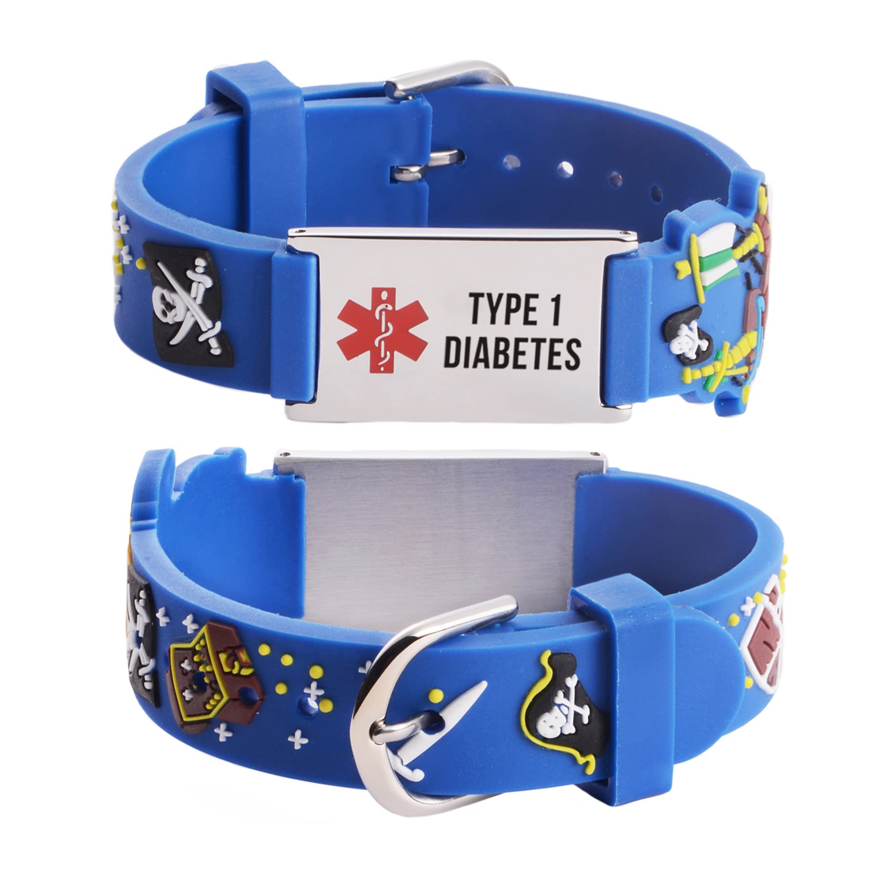 LinnaLove cartoon medical alert id bracelets Parents gift to Son, daughter, brother, sister
