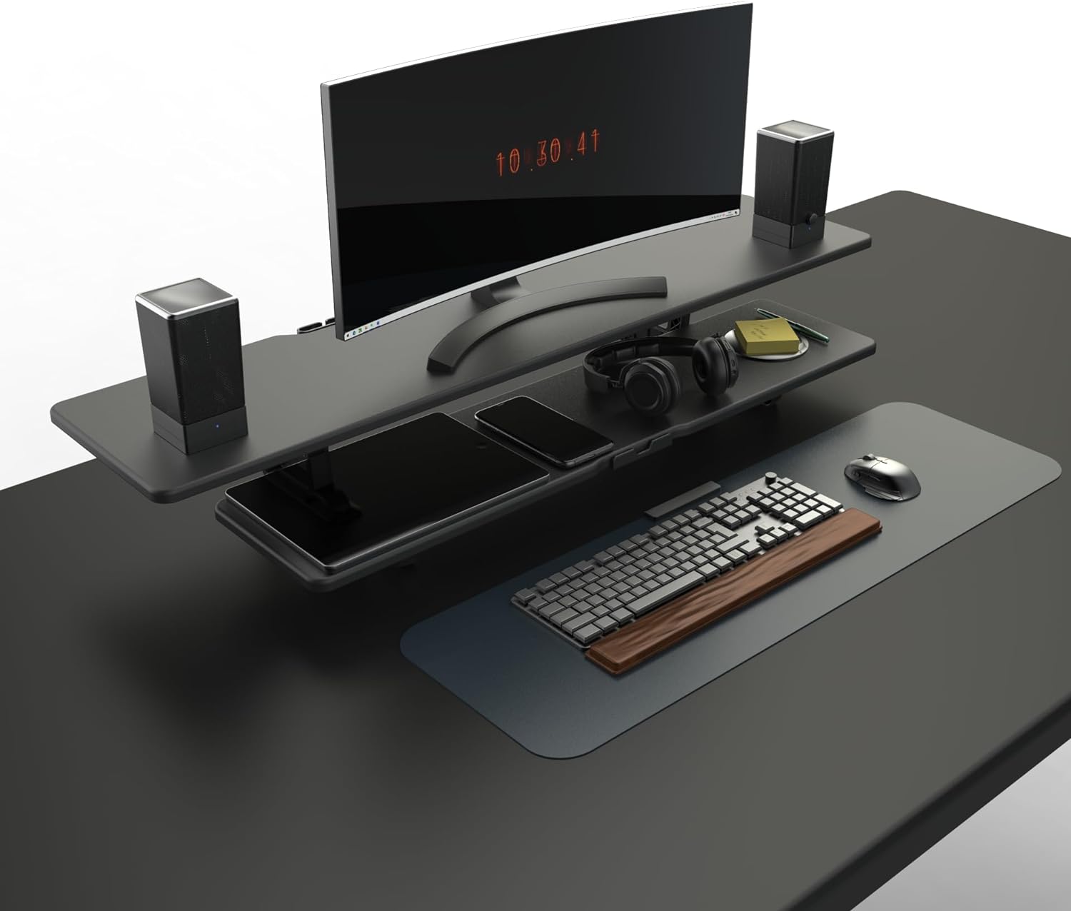 Computer Riser With Outlet Dual Monitor Riser Dual Monitor Stand Riser With USB Charging Ports ...