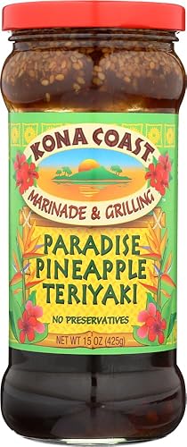 Paquete de 3 unidades de salsa teriyaki de piña Kona Coast Paradise, 15 onzas ea