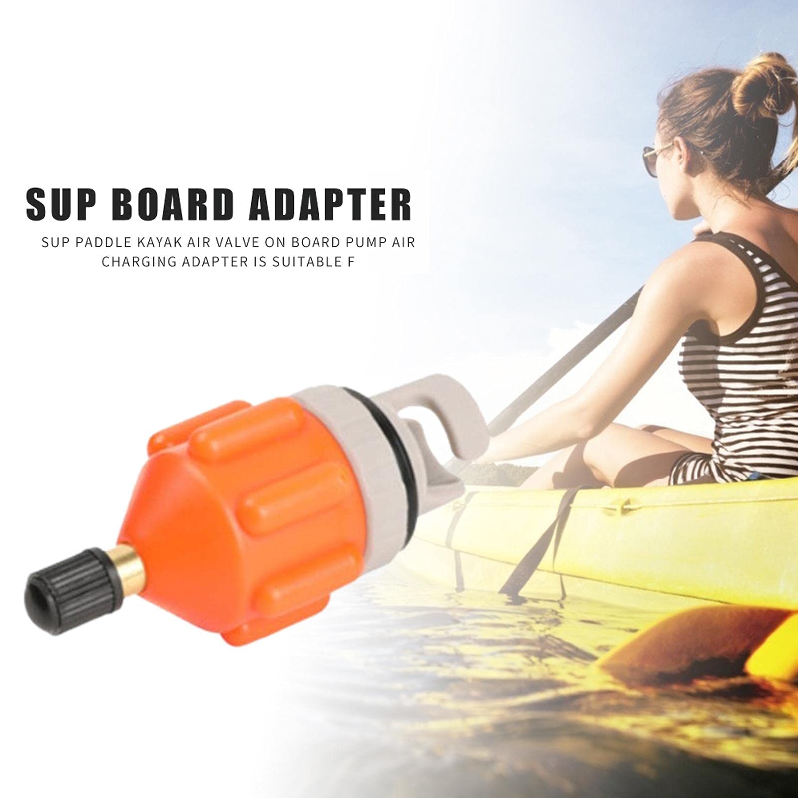 CTForest Adattatore Valvola Per SUP, Convertitore Pompa Aria Per Gommoni Kayak - 6