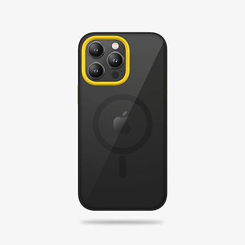 Miniatura 4 de FLOLAB Surtect Tri-Fusion - Funda magnética para iPhone 14 Pro Max, diseño delgado, compatible con Magsafe, marco negro de grado militar, placa