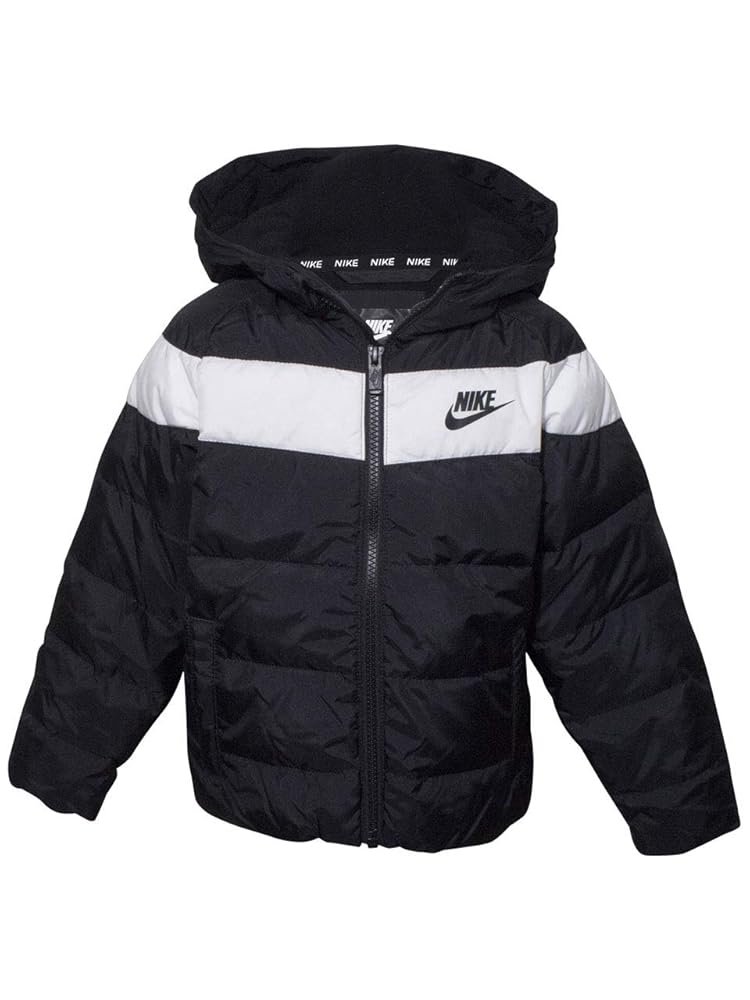 Amazon.com: Nike Little Boy's Zip-Up Hooded Puffer Jacket