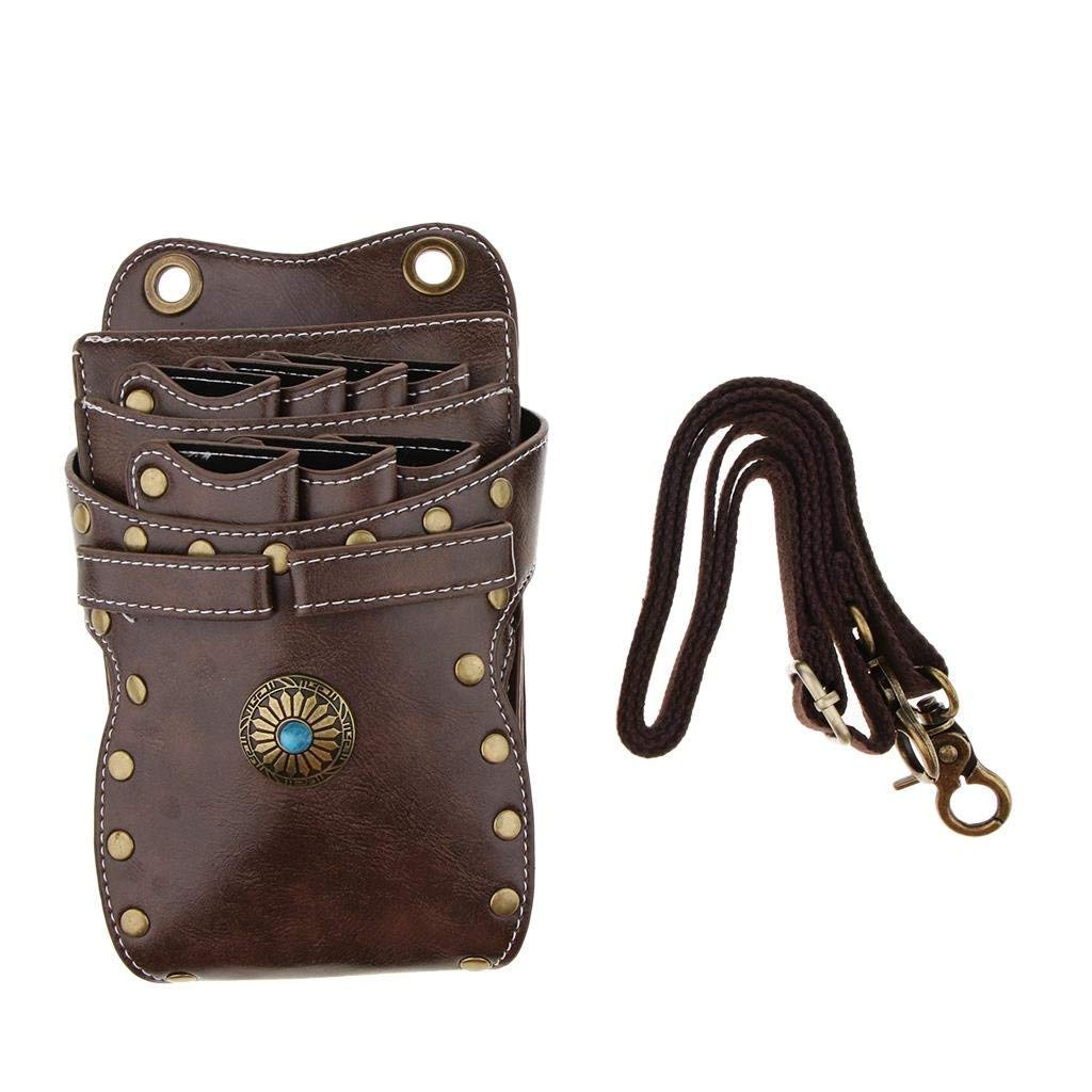 Leder Friseurtasche Scherenbeutel Werkzeugtasche Hüfttasche für Salon Friseur Stylist
