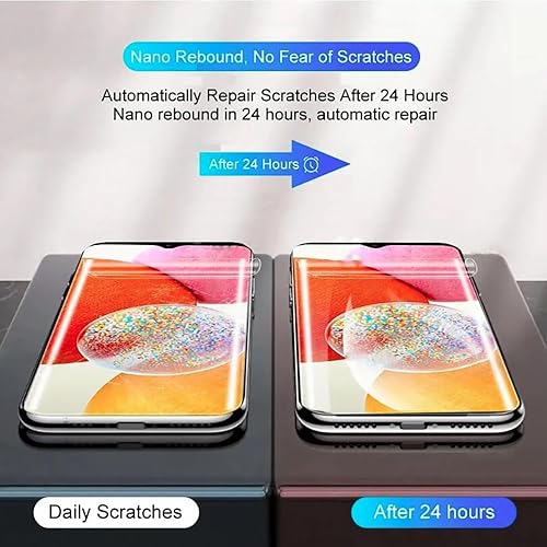 Miniatura 3 de Paquete de 2 Protector de pantalla de hidrogel de ultra alta definición para Samsung Galaxy A14 4G  5G, protector de pantalla de poliuretano