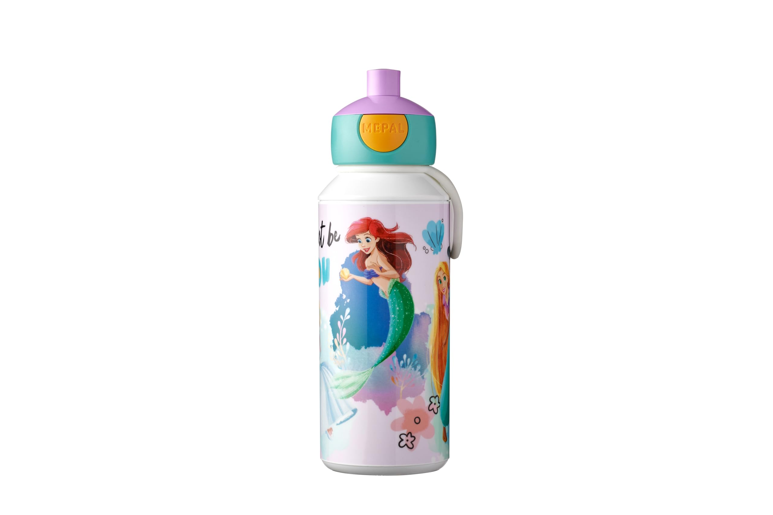 Mepal Disney Princess - Drinking Bottle Pop-Up Campus - Drinking Bottle - Leak Proof Drink Bottle For School - Bpa-Free & Dishwasher Safe - 400 Ml