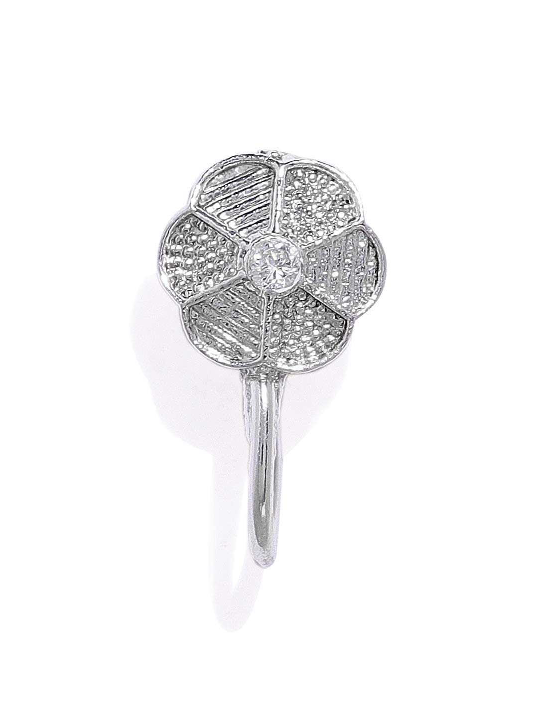 ACCESSHER Silver Ad Nose Pin, Clip On Nose Ring Small Nath Kundan for women (B07QXSWQ1D) Amazon Price History, Amazon Price Tracker