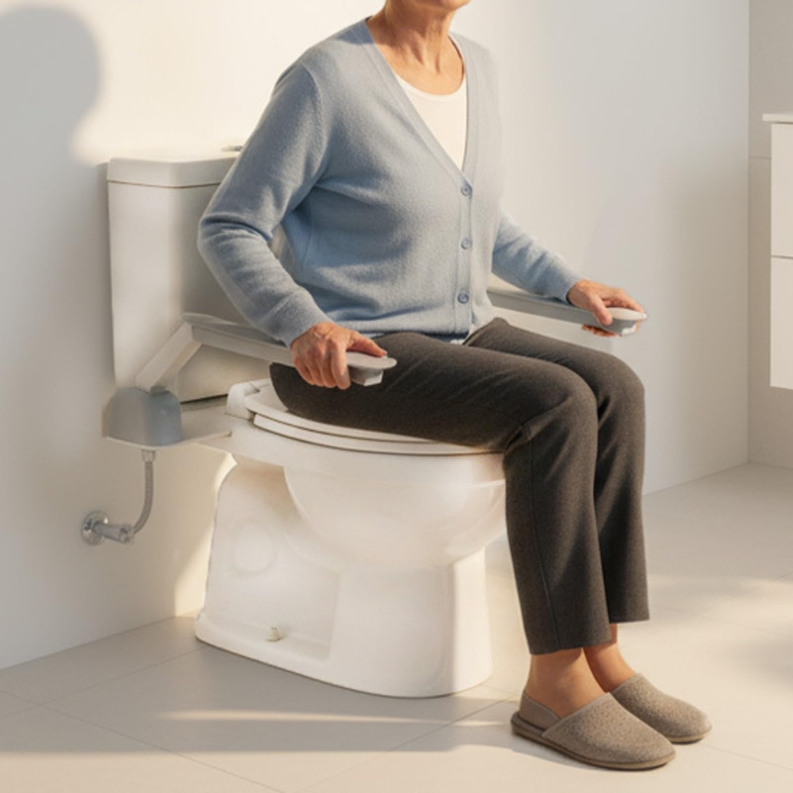 Pasamanos Baño sin Perforación Estable para viduos con Movilidad Reducida, Uso Diario en el Hogar