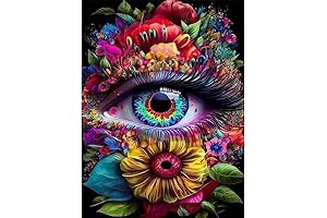 Eiazuiks Large Diamond Painting: Shimmering Eyes for Captivating Wall Art