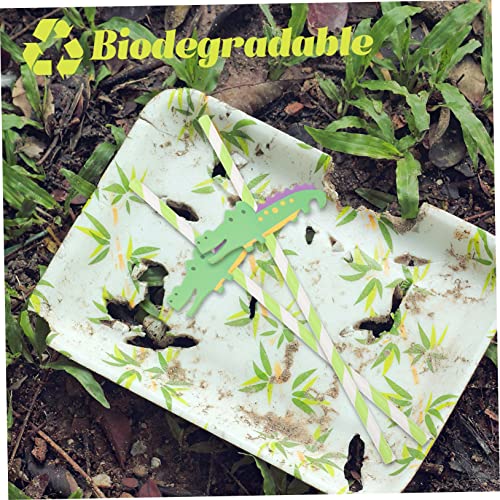 VOSAREA 30 pitillos biodegradables de papel coloridos miniatura 2