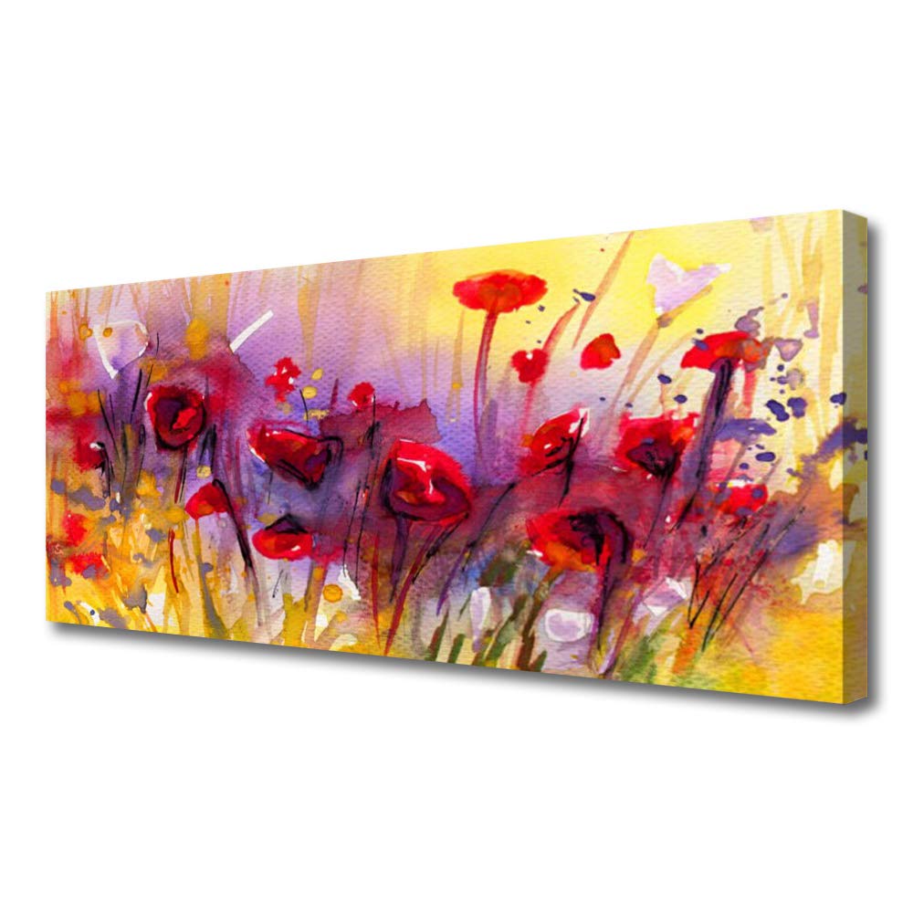 Tableau Décoration Fleurs pour un Salon Moderne Toile 125x50cm