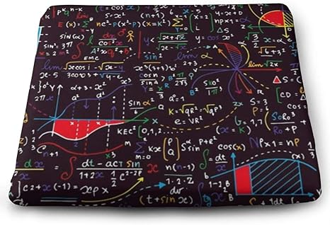 Amazon Co Jp 黒い 数学記号 数式計算式 絵柄 クッション スクエア 四角形 座布団 低反発 座り心地がいい かわいい 洗える 耐久性 自宅用 オフィス ソファー 椅子用 車用 1枚 35x38x3cm ホーム キッチン