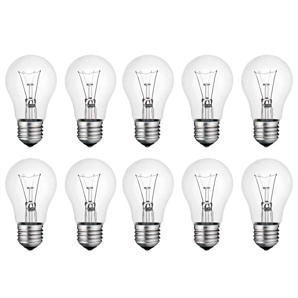 NCC-Licht 10 Stück Birnenlampe Standard klar E27 warmweiß dimmbar 230V (60 Watt)