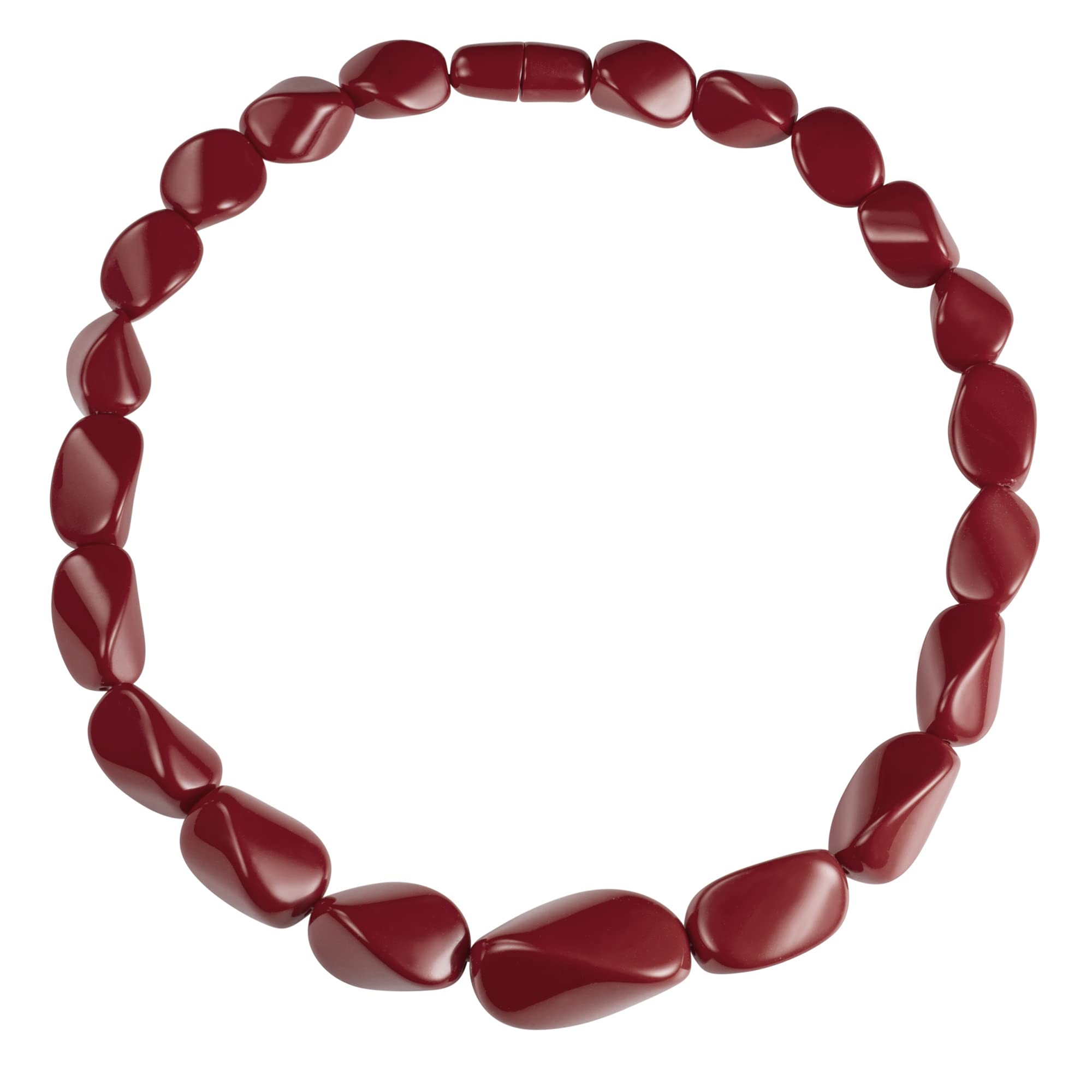 ZAVANA Collar Mujer de 55 cm de Largo, Collar Hecho a Mano, Estilo Bohemio, Collar Grueso para Mujer, con Eslabones Torcidos en Resina de Coloreada, Bisteria para Mujer