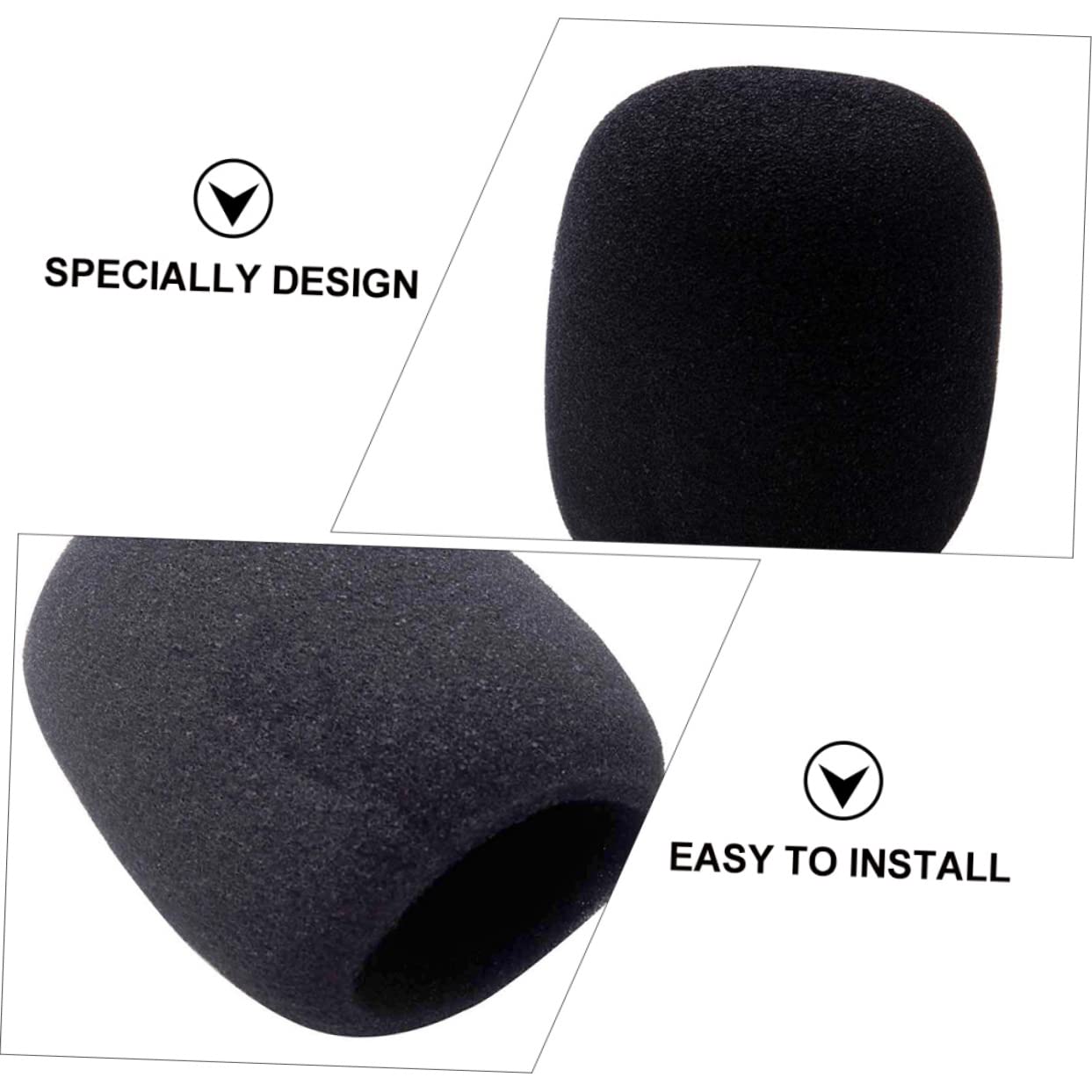 9pièces Bonnette Eva Pour Microphone Couvre-microphone Anti-vent Et Anti-bruit Pour Ktv Conférences Et Enregistrements