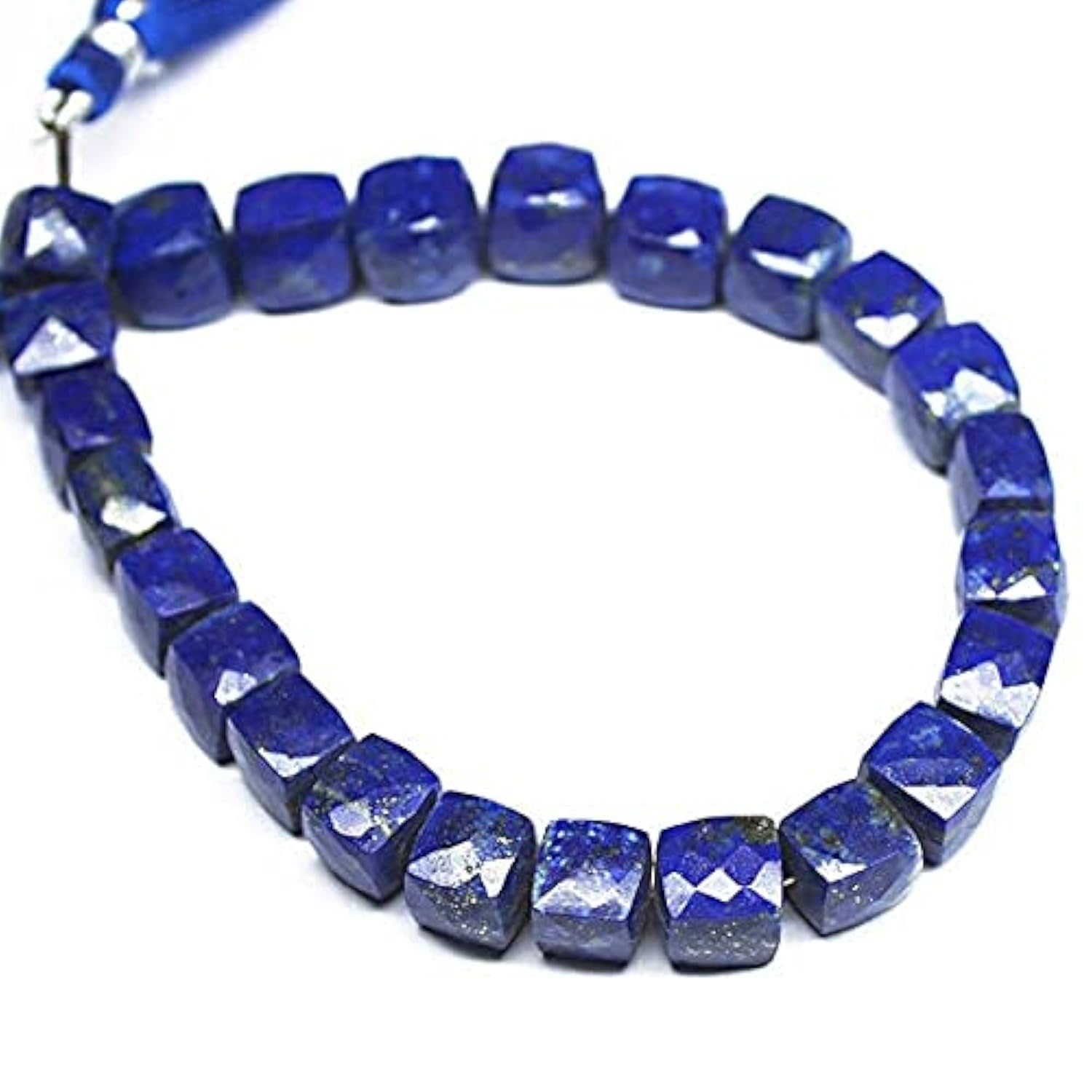 Lapis-lazuli véritable en perles cubes de 8mm pour réparer et personnaliser vos colliers