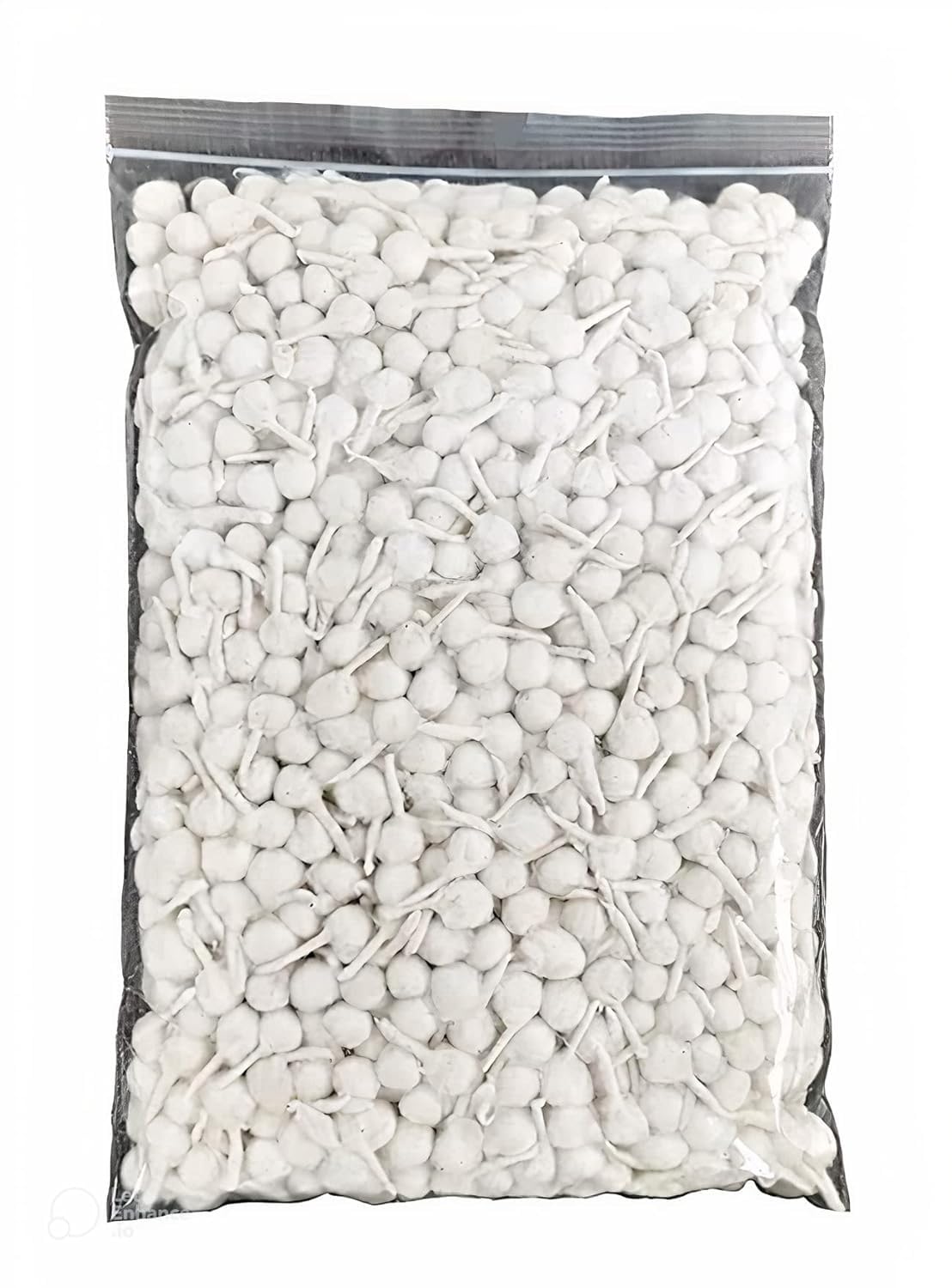 Cotton Hand-Made Diya Batti India Puja Cotton Wicks Long Jyot Bati Akhand Oil Lamp Diya 200 Pcs Wick White (Round Wick)