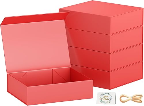 Miniatura 40 de Cajas de regalo con tapas, 11.5 x 7.8 x 3 pulgadas, caja de regalo negra para regalos, cierre magnético para camisetas, guantes, bufandas, libros