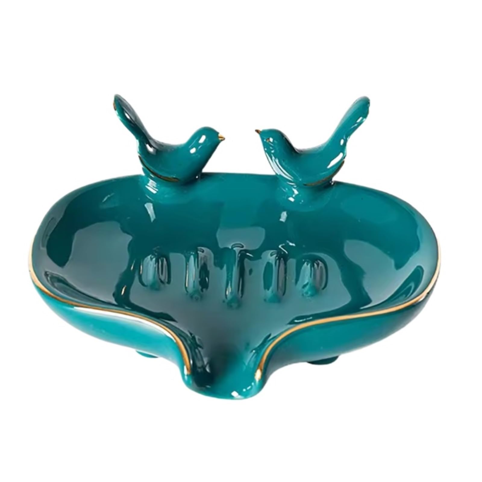 Jfnklfg Green Ceramic Soap Dish Ceramic Soap Box With Drain