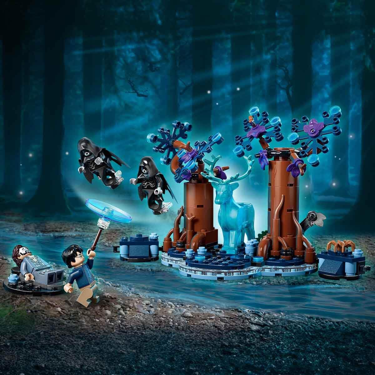 LEGO Harry Potter et Le Prisonnier d’Azkaban La Forêt Interdite : Expecto Patronum - Jouet - Maquette avec Détraqueurs, Cerf & 2 Minifigurines - Cadeau pour Garçon, Fille ou Fan dès 7 Ans 76475