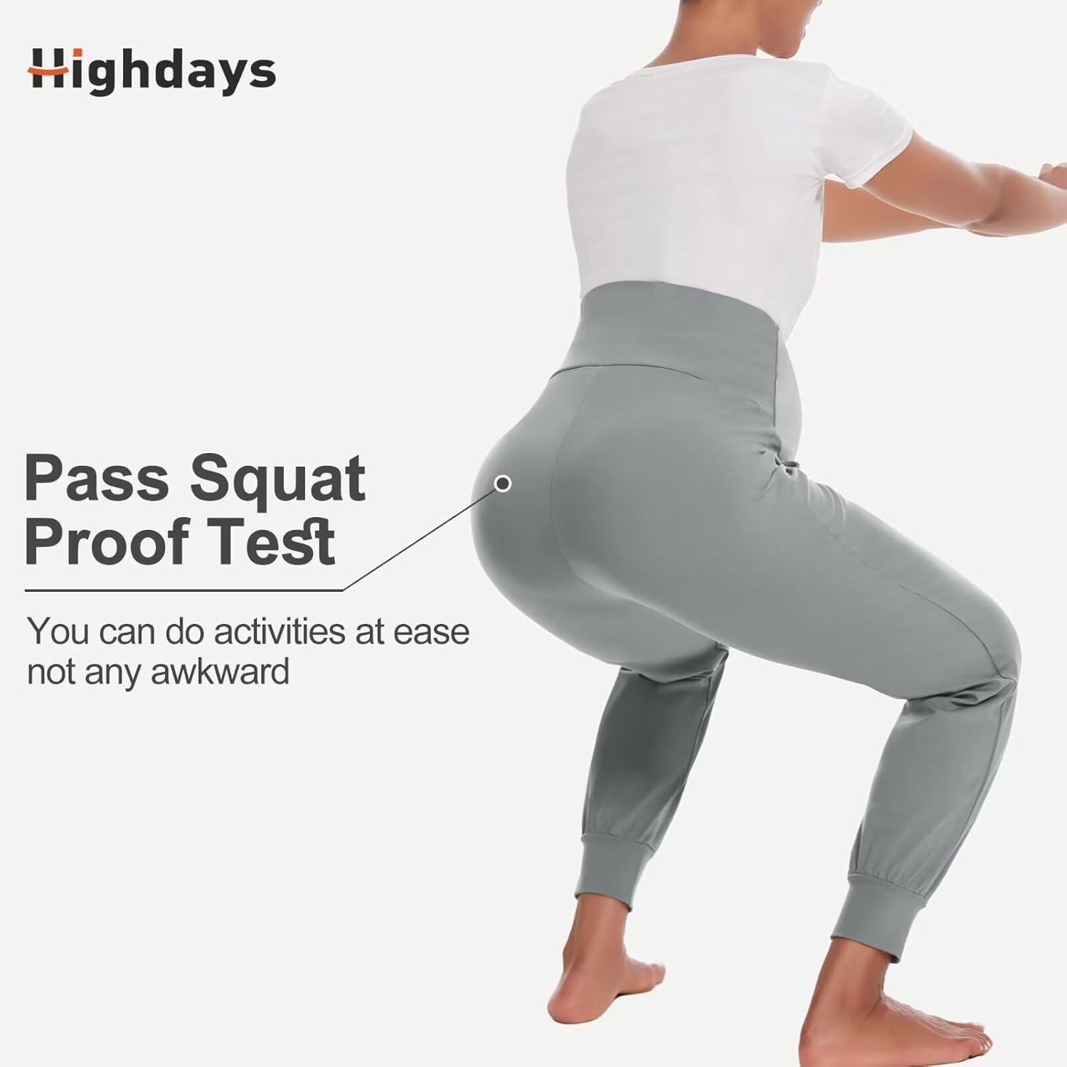 HIGHDAYS Maternity Pants with Pockets, Over Belly Maternity Leggings, Thick Pregnancy Joggers Sweatpants for Active Workout - Image 5