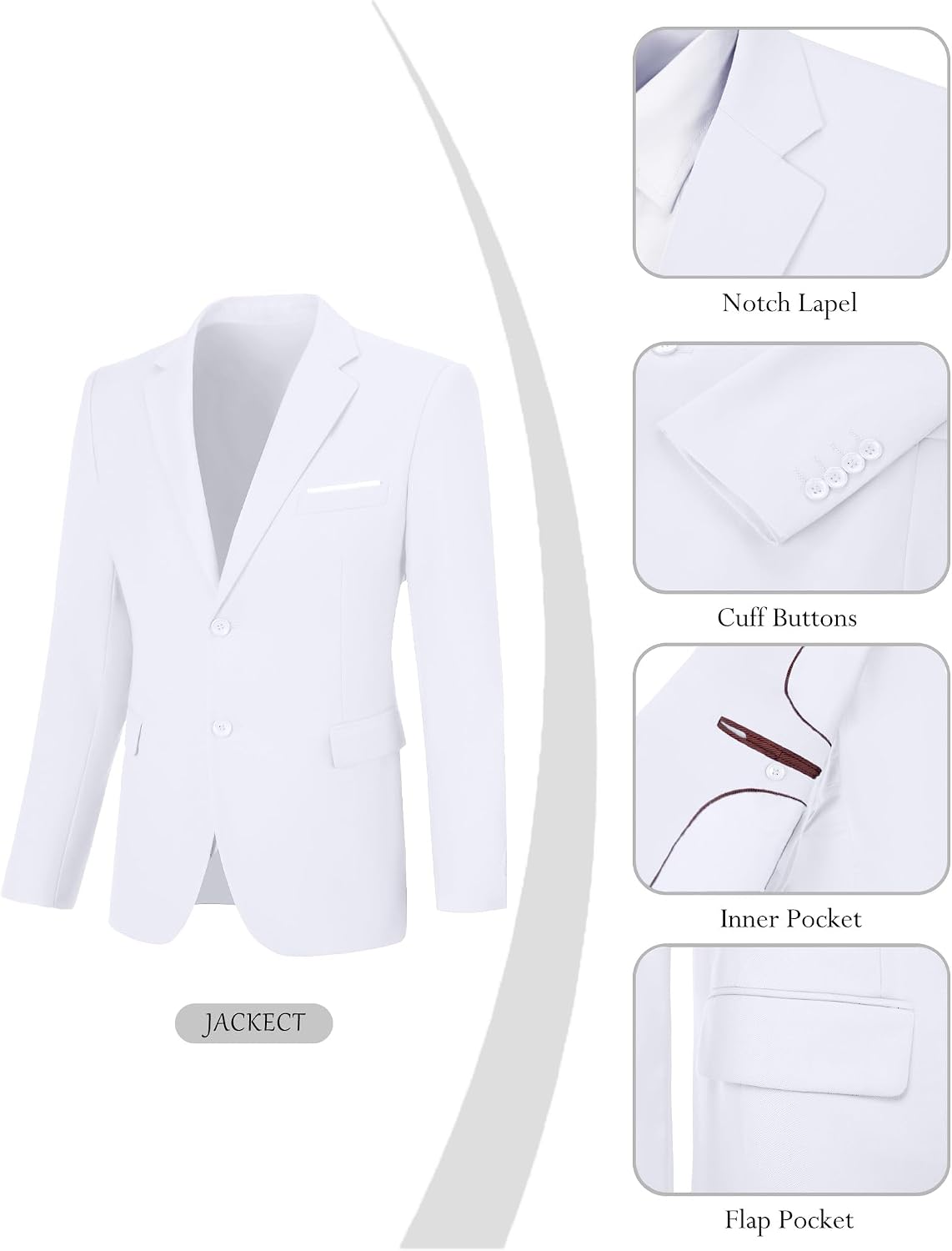 Men's 2 Piece Suit Blazer and Pants Suit for Men