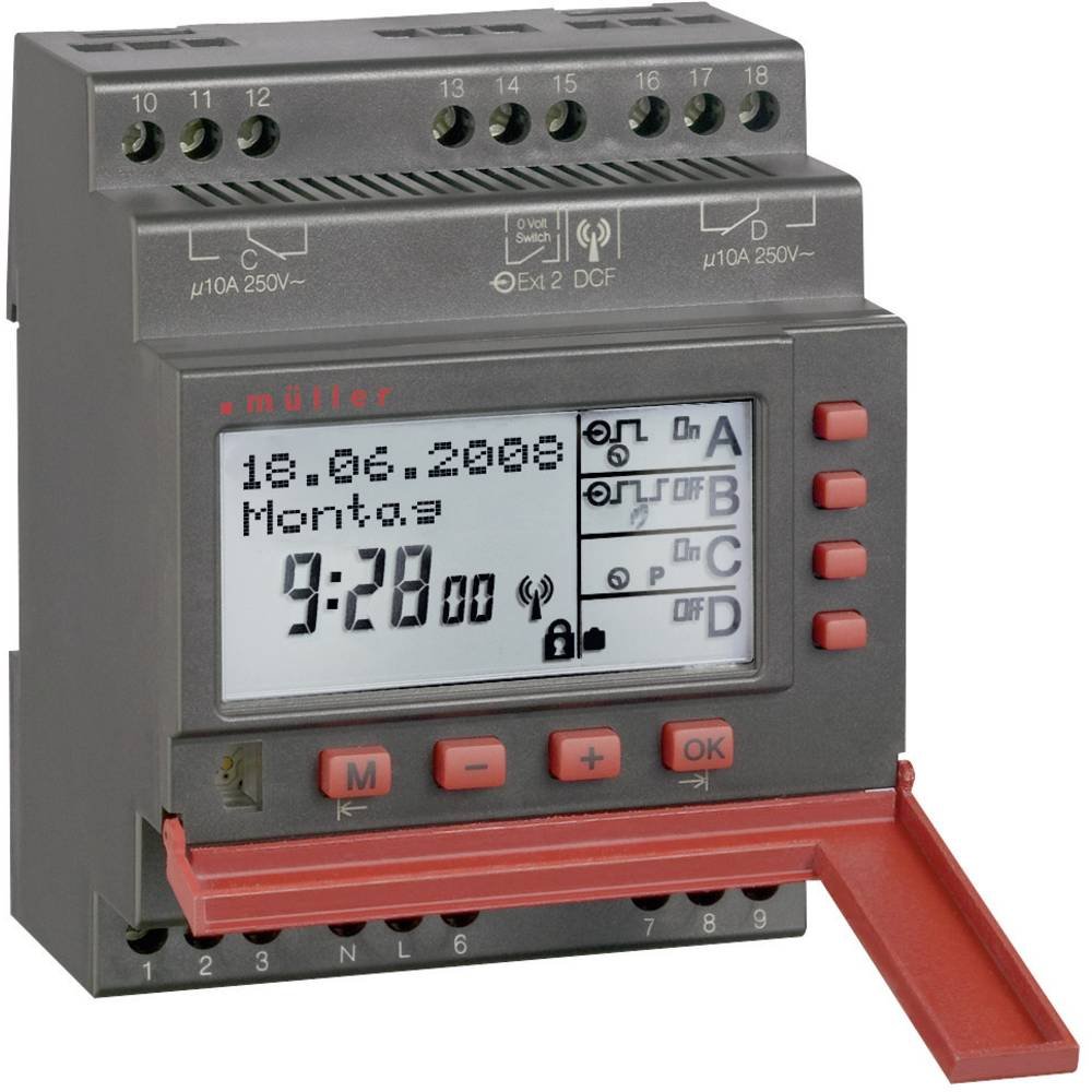 Müller SC 88.20 pro Hutschienen-Zeitschaltuhr digital 230 V/AC 10 A/250V