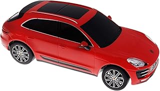 سيارة بورش ماكان تربو مرخصة مع ريموت كنترول وبمقياس 1:24 من راستر (لون احمر)