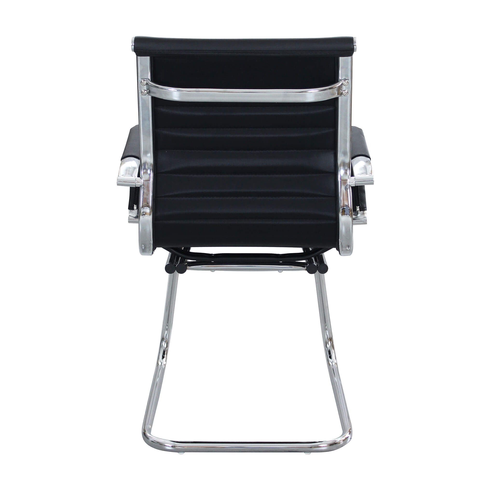 milani home - sedia da ufficio ergonomica con braccioli, poggiatesta e supporto lombare, in ecopelle nera, girevole regolabile, nero
