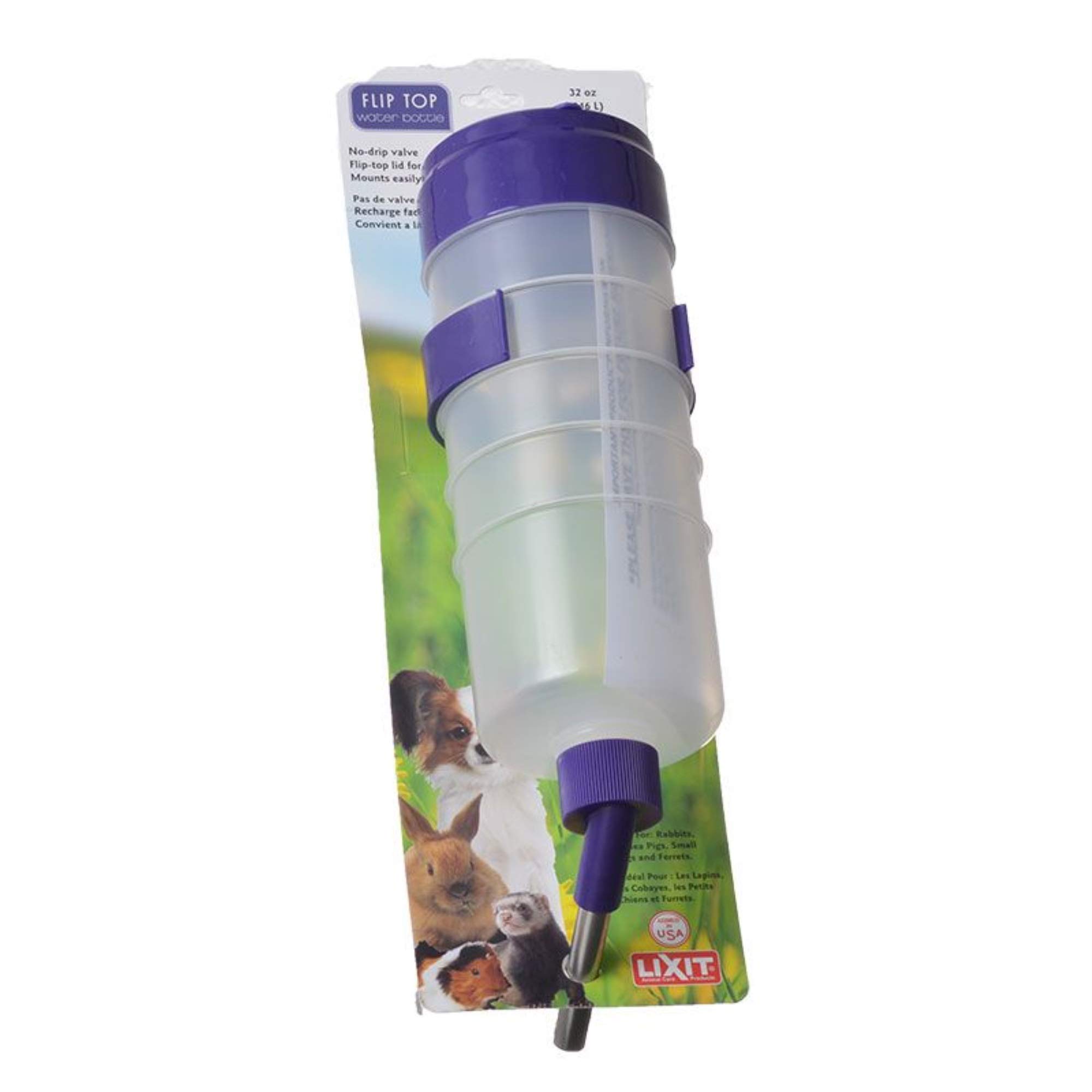 Lixit Quick Lock Flip Top Water Bottle With Valve 32oz